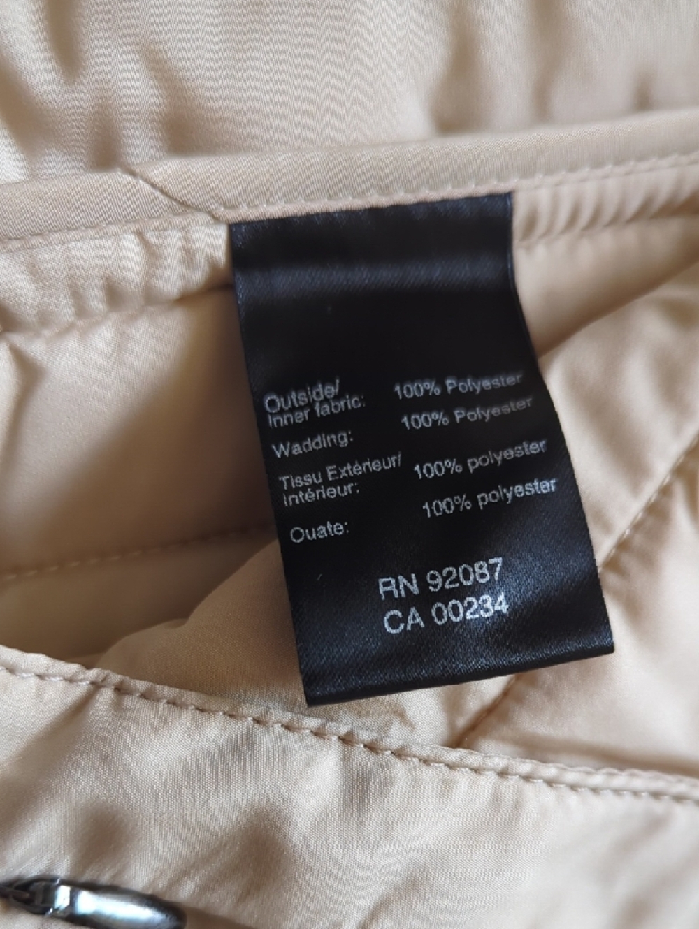 Saks Fifth Avenue Quilted Tan Button-Front Vest Size XL - Picture 8 of 13